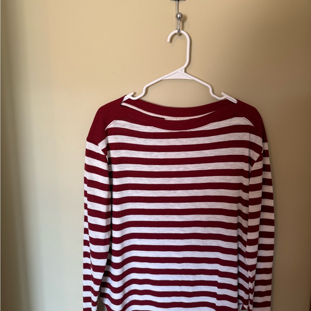 Striped Red and White Women's Sweater